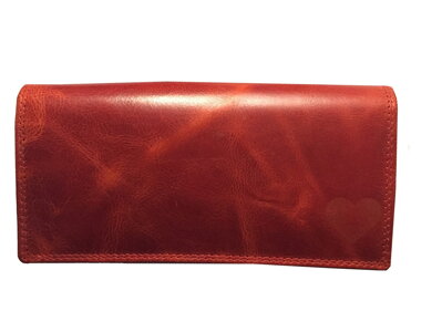 RICARDO - Dámská kožená peněženka R 735 Heart červená