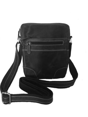 CASABLANCA kožená pánská taška přes rameno černá 810