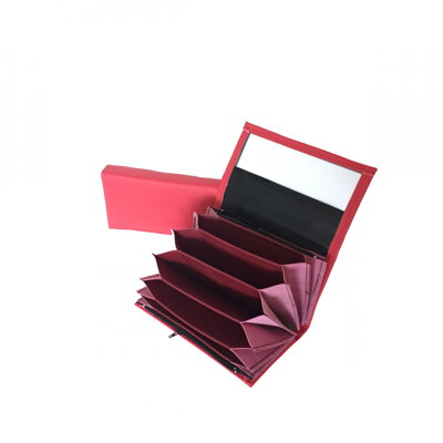 Číšnická peněženka -OK kasírka koženková červená - 2 zipy 