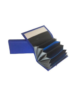 Číšnická peněženka -OK kasírka koženková modrá - 2 zipy 