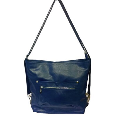 KAREN Collection - Praktická kožená dámská kabelka SE02 tmavo modrá