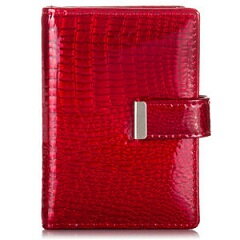 JENNIFER JONES Luxusní pouzdro na doklady / kreditní karty - dokladovka červená