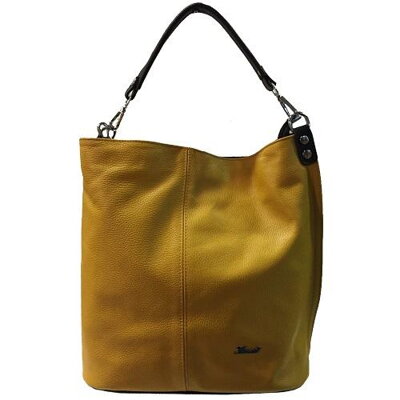 KAREN Collection - Modní kožená dámská kabelka SK14 žlutá