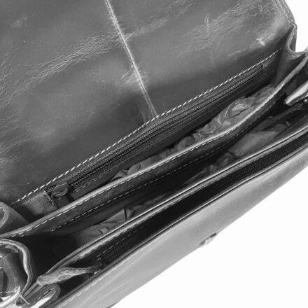 Casablanca 837 - černá damska crossbody kabelka z broušené kůže