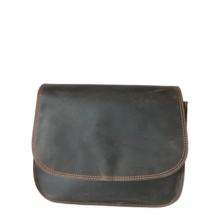 Casablanca 837 - tmavě hnědá damska crossbody  kabelka z broušené kůže