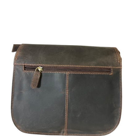 Casablanca 837 - tmavě hnědá damska crossbody  kabelka z broušené kůže