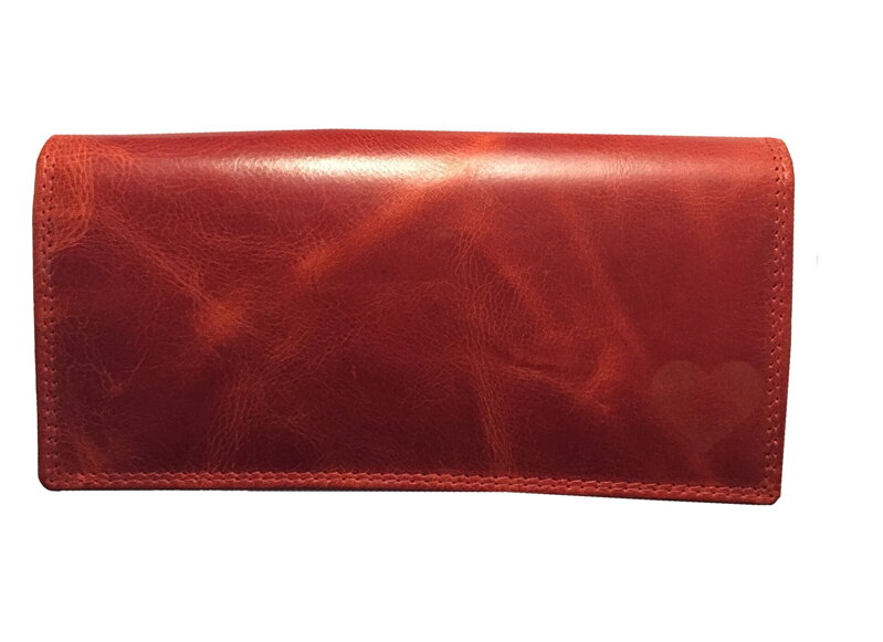 RICARDO - Dámská kožená peněženka R 741 Heart  červená