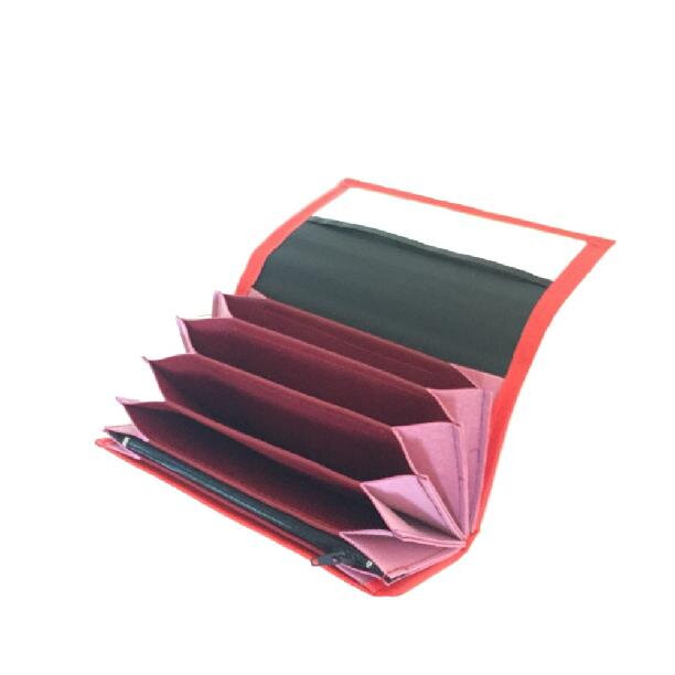 OK Číšnická peněženka -kasírka koženková červená 