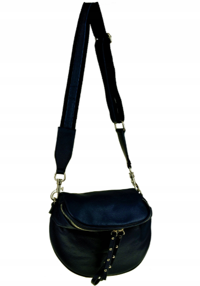 Karen Collection - Malá kožená dámská kabelka / crossbody - listonoška KR01 tmavo modrá
