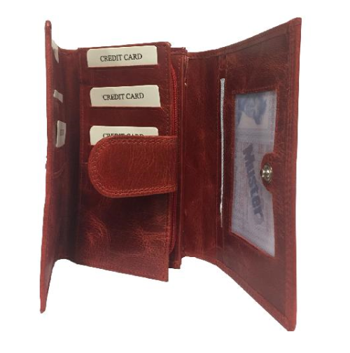 RICARDO - Dámská kožená peněženka R 744 červená
