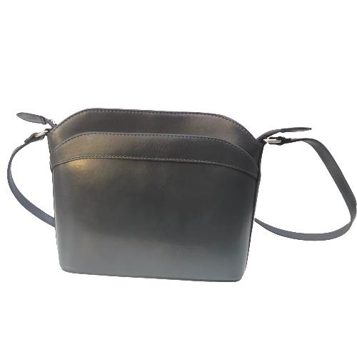 Collection Italy - Malá elegantní kožená dámská kabelka KK 160 tmavě šedá