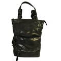ZIA Design - Třpytivý textilní dámský batoh / kabelka ZK49 černá