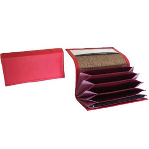 OK Číšnická peněženka -kasírka koženková  červená