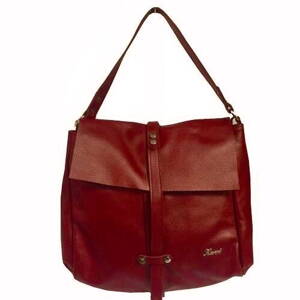 KAREN Collection - Praktická kožená dámská kabelka SK08 červená