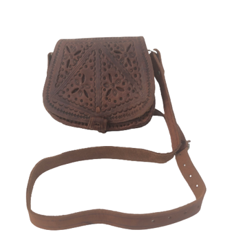 Casablanca dámská kožená crossbody kabelka hnědá 701
