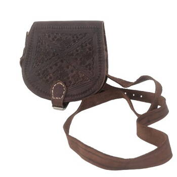 Casablanca dámská kožená crossbody kabelka hnědá 901