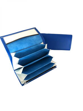 Číšnická peněženka -OK kasírka koženková modrá 