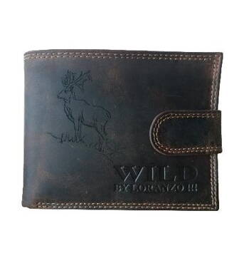 Wild Deer panská kožená peněženka 885 tmavě hnědá