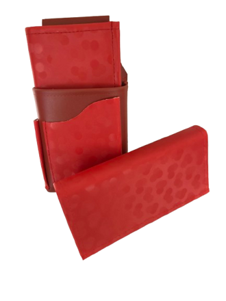 Číšnická kasírka 2 zipy a pouzdro-číšnický set OK červená 01(zvýhodněná sada)