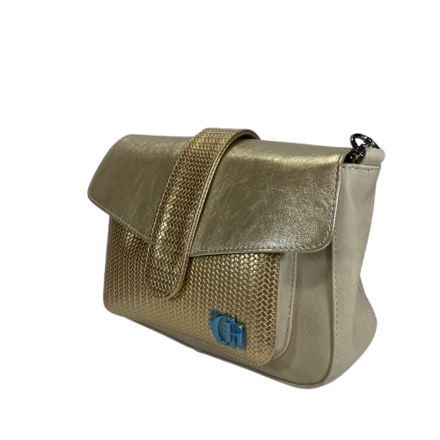 Dámská společenská crossbody kabelka Chiara Pandora zlatá
