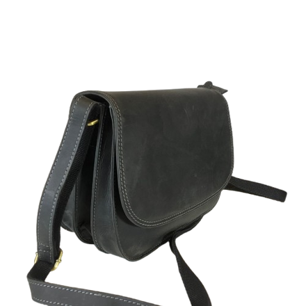 Casablanca 837 - černá damska crossbody kabelka z broušené kůže